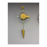 MetaQuartz Aksesuar GOLD ELİT GALİLEO, Modern Metal Ve Cam Tasarım Duvar Saati premium gold 33 x 80