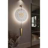 MetaQuartz Aksesuar GOLD - Galileo - Elegant Series Ledli Duvar Saati gold 38 x 79