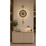 MetaQuartz Aksesuar GOLD Mahsertini - PUSULA Serisi - Pilli Led Sistemi - Metal Duvar Saati