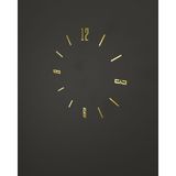 MetaQuartz Aksesuar Gold Rakam (3-6-9-12) Modern Duvar Saati Plastik Materyal ile Büyük Boy Tasarım - 3,5 x 0,5 cm