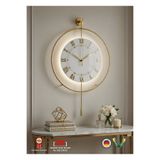 MetaQuartz Aksesuar Gold - Royal Kadran Exclusive - Pilli Led - 3 Pil ile gelir - Modern Metal Duvar Saati