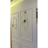 MetaQuartz Aksesuar Gold Serenity Büyük Boy (30x80cm)-modern Dekoratif Metal Duvar Saati Gold 30 x 80