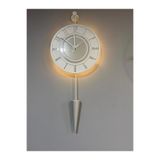 MetaQuartz Aksesuar GÜMÜŞ ÇARK PIRLANTA GALİLEO, Modern Dekoratif Metal Cam Duvar Saati Gümüş 33 x 80