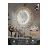 MetaQuartz Aksesuar Gümüş Kristal Seri-büyük Boy(50X75CM)- Pilli Led - Modern Dekoratif Duvar Saati