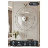 MetaQuartz Aksesuar Gümüş Luxry Şefaf (YENİ TAMPERLİ KIRILMAZ CAM) - (50X75CM) Metal (MOBİLYA) Duvar Saati