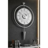 MetaQuartz Aksesuar Gümüş Masippi 12-24 h (e X C L U S I V E ) - Siyah Metal Duvar Saati