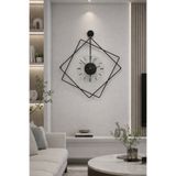 MetaQuartz Aksesuar İtalyano Ferrero Luxry Series - (KIRILMAZ TAMPER CAMLI) - Modern Dekoratif Metal Duvar Saati