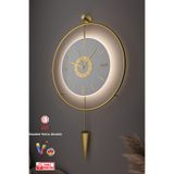 MetaQuartz Aksesuar Kadranlı - Masippi Kristal Gold - Büyük Boy(50X90CM) (PİLLİ LED), Metal Duvar Saati 60GoldMasippi 50 x 90