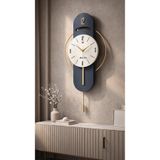 MetaQuartz Aksesuar Lacivert Milano-led Yok (sarkaç Otomatik Değil)- Time Modern Dekoratif Metal Camlı Duvar Saati Lacivert 40 x 80
