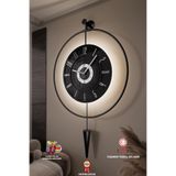 MetaQuartz Aksesuar Masippi Blackberry 12-24h - (3 adet Pil İle Gelmektedir)- (Pilli LED) - Ledli Duvar Saati SİYAH 50 x 90