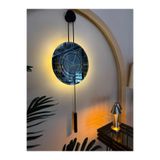 MetaQuartz Aksesuar Pendulum Blackclock-büyük Boy (40X105CM) -metal Askılı Aynalı Duvar Saati SİYAH 40 x 112