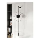 MetaQuartz Aksesuar Siyah Gravity Blackberry (yeni Güvenilir Kırılmaz Tamperli Cam) Modern Dekoratif Camlı Duvar Saati siyah 33 x 80