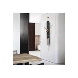 MetaQuartz Aksesuar Siyah - Gri Endless Masif Lake Metal Duvar Saati, Modern Dekoratif Metal Lake Duvar Saati antrasit 40 x 70