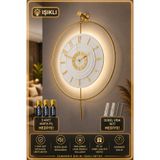 MetaQuartz Aksesuar Timelles ( 12-24h)-(PİLLİ LED) - Modern Metal Duvar Saati