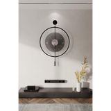 MetaQuartz Aksesuar (XXL 60 * 80 CM) ^^Siyah-Füme Luxry '' Kırılmaz Tamper Camlı - E X C L U S I V E - Duvar Saati FümeSiyah90 50 x 75