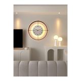 MetaQuartz Aksesuar Xxl (65X65CM) - Çiftçember - Siyah -beyaz Göbek - Pilli Led- Modern Metal Duvar Saati siyahbeyaz75 55 x 55