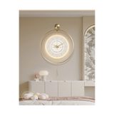 MetaQuartz Aksesuar Xxl (BÜYÜKBOY) Timelles Love Gold Led Duvar Saati Serisi, Modern Metal Duvar Saati gold 75 x 105