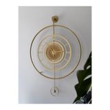 MetaQuartz Aksesuar Yeni Dizayn - Çark - Şeffaf Camlı (TAMPER KIRILMAZ) -metal Duvar (MOBİLYA) Saati Krom 50 x 75