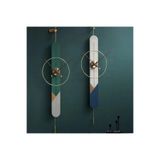 MetaQuartz Aksesuar Yeşil Endless Masif Lake Metal Duvar Saati, Modern Dekoratif Metal Lake Duvar Saati yeşil 40 x 70