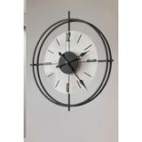 MetaQuartz Aksesuar(Büyük Boy - 55*55 cm)Siyah Deluxe Şeffaf Cam Iskandinav (Çiftçember Camlı)Modern Dekoratif Camlı Duvar Saati - 60 x 60 cm