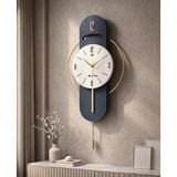 MetaQuartz AksesuarLacivert Milano-Led Yok (Sarkaç Otomatik Değil )- ABS KADRAN Time Modern Dekoratif Duvar Saati - 40 x 82 cm