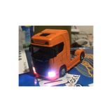 metaş oyuncak Oyuncak Metal Model Işıklı Sesli Turuncu Scania Tır Çek Bırak 12 cm
