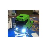 metaş oyuncak Oyuncak Metal Model Işıklı Sesli Yeşil Scania Tır Çek Bırak 12 cm