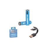 MetaWorld Beston Usb Type-c Kablo Ile Şarj Edilebilir Lityum 2'li Ince Pil 1.5v Aaa / 666 Mwh – 150mah