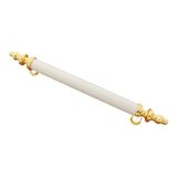 Metax Kumru Düz Boy Kulp Sarı-Beyaz 128 Mm Dolap Vestiye