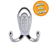 Metax Uzay Aski Vestiyer Duvar Askisi Metal Dolap Elbise Askiligi Krom Beyaz Krom Kapak