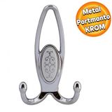 Metax Uzay Portmanto Vestiyer Duvar Askisi Metal Dolap Elbise Askiligi (Krom-Beyaz Krom - Kapak)