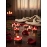 Mete Mum Çilek Aromalı Tealight Mum 8’li Set – Uzun Süreli Yanma, Dekoratif ve Ortam Kokulu Mum