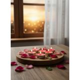 Mete Mum Gül Aromalı Tealight Mum 8’li Set – Uzun Süreli Yanma, Dekoratif ve Ortam Kokulu Mum