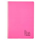 Meteksan 144 Yaprak Fuşya Kareli Pruva A4 Pet Spiralli Karton Kapaklı Defter
