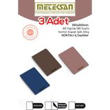 Meteksan 3'lü A5 Ebat Not Defteri 15 x 21 cm Karton Kapak İplik Dikiş Ivory Kağıt Dokulu