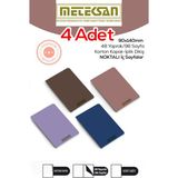 Meteksan 4 Adet 9X14 cm Not Defteri Karton Kapak İplik Dikiş Ivory Renk Dokulu Kağıt