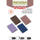Meteksan 4'lü 9x14 Cm Ebat Not Defteri ivory Kağıt Dokulu Karton Kapak İplik Dikiş