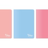 Meteksan Colors A4 60 Yaprak Kareli Defter 3'lü Paket, Somon, Pembe, Mavi