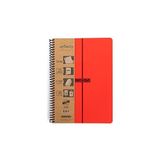 Meteksan Infinity Primary Serisi, A4, 6 Konulu (3 Kareli, 3 Çizgili) 180 Yaprak PP Kapaklı Spiralli Defter, Kırmızı