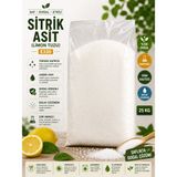 Meteksan Sitrik Asit (Limon Tuzu) E330 – %100 Saf, Katkısız, Gıda & Temizlik Amaçlı – Yüksek Çözünürlük - 25 kg