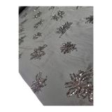 METERİAL Siyah Pul Payetli Abiye Kumaş – Işıltılı Şık Tasarım Kumaş, Elbise ve Bluz İçin (135 cm Genişlik)