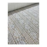 METERİAL Zarif İnce Desenli Beyaz Dantel Kumaş - 1 Metre