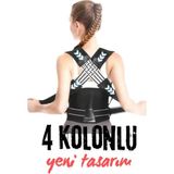 meteshopping Ayarlanır Dik Duruş Sırt-Bel Korsesi Kadın-Erkek Kamburluk Önleyici Dik Duruş Sporcu - Siyah - Standart