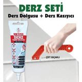 METFİX DERZ TAMİR SETİ BEYAZ (DERZ TAMİR DOLGUSU + KAZIYICI )