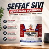 Metfix Ovalit Duvar Kağıdı Yapıştırıcısı 1 Kilogram Şeffaf