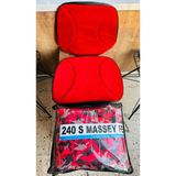 Metin Tekstil Massey Ferguson 240 Traktör Desenli Branda ve Düz Kırmızı Koltuk Kılıfı Takım