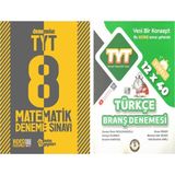 Metin Tyt Matematik 8 Deneme Ve Süre Türkçe 12 X 40 Branş Denemesi Seti 2 Kitap