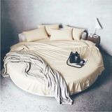 Metinev %100 Pamuk Saten 6 Parça Renk ve Ölçü Seçenekli Nevresim Takımı - Krem - 220 x 240 cm