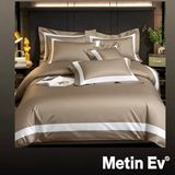 Metinev %100 Pamuk Saten 6 Parça Renk ve Ölçü Seçeneklipremium Nevresim Takımı - Haki - 220 x 240 cm