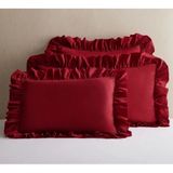 Metinev %100 Pamuk Saten Yastık Kılıfı – 2’li Set - Bordo - 50 x 70 cm